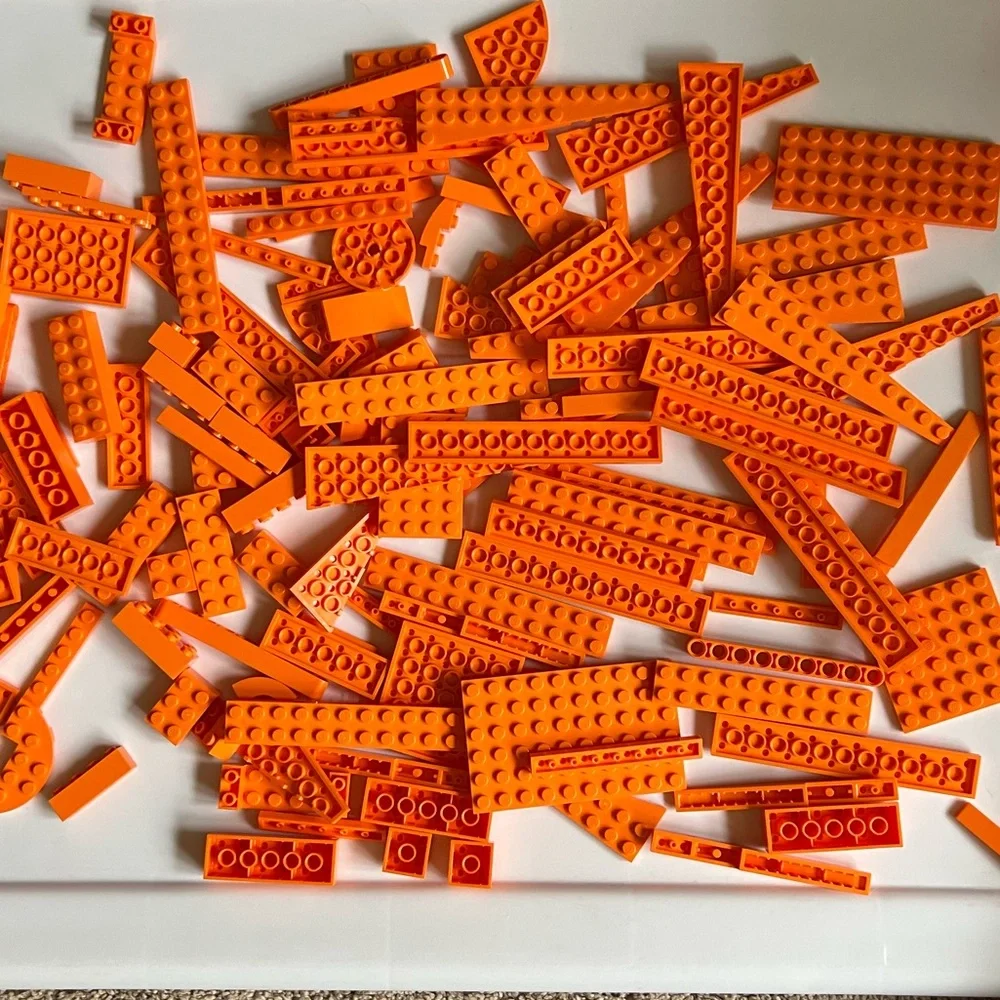 LEGO Orange Small And Medium Bricks And Pieces Orange 11 oz